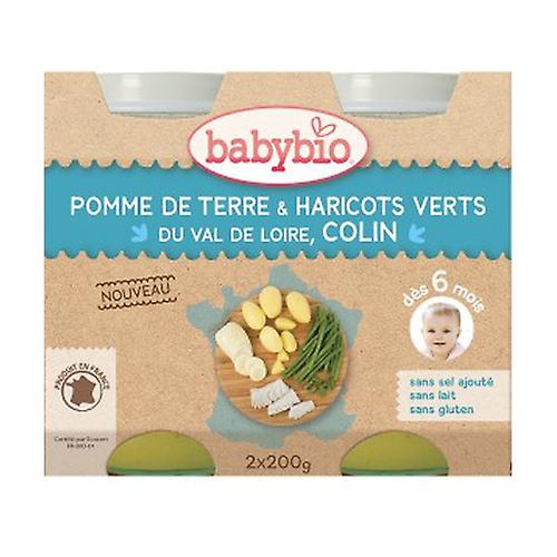 Small Pots Menu Potato Green Beans Colin Sauvage (from 6 months) 2 units of 200g (Fish - Vegetables)