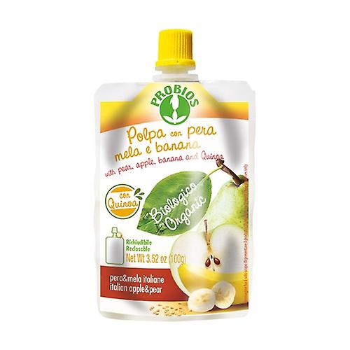 Pear apple banana quinoa pulp - doypack pack 100 g (Banana - Apple - Pear)