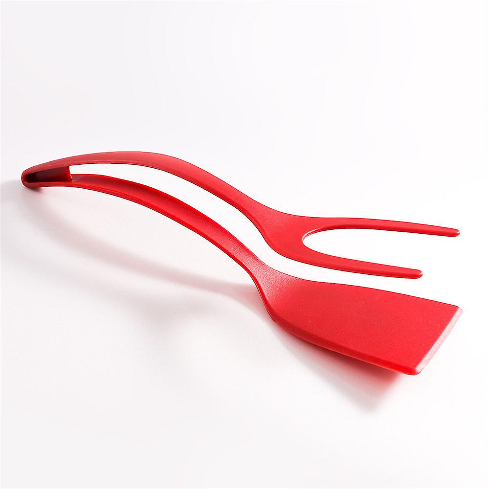 2 in 1 Grip and Flip Spatula Tongs, Silicone Egg Flipper Tool Fish French Toast Tongs, Non-Stick Cooking Spatula Food Grip Tongs for Kitchen Home