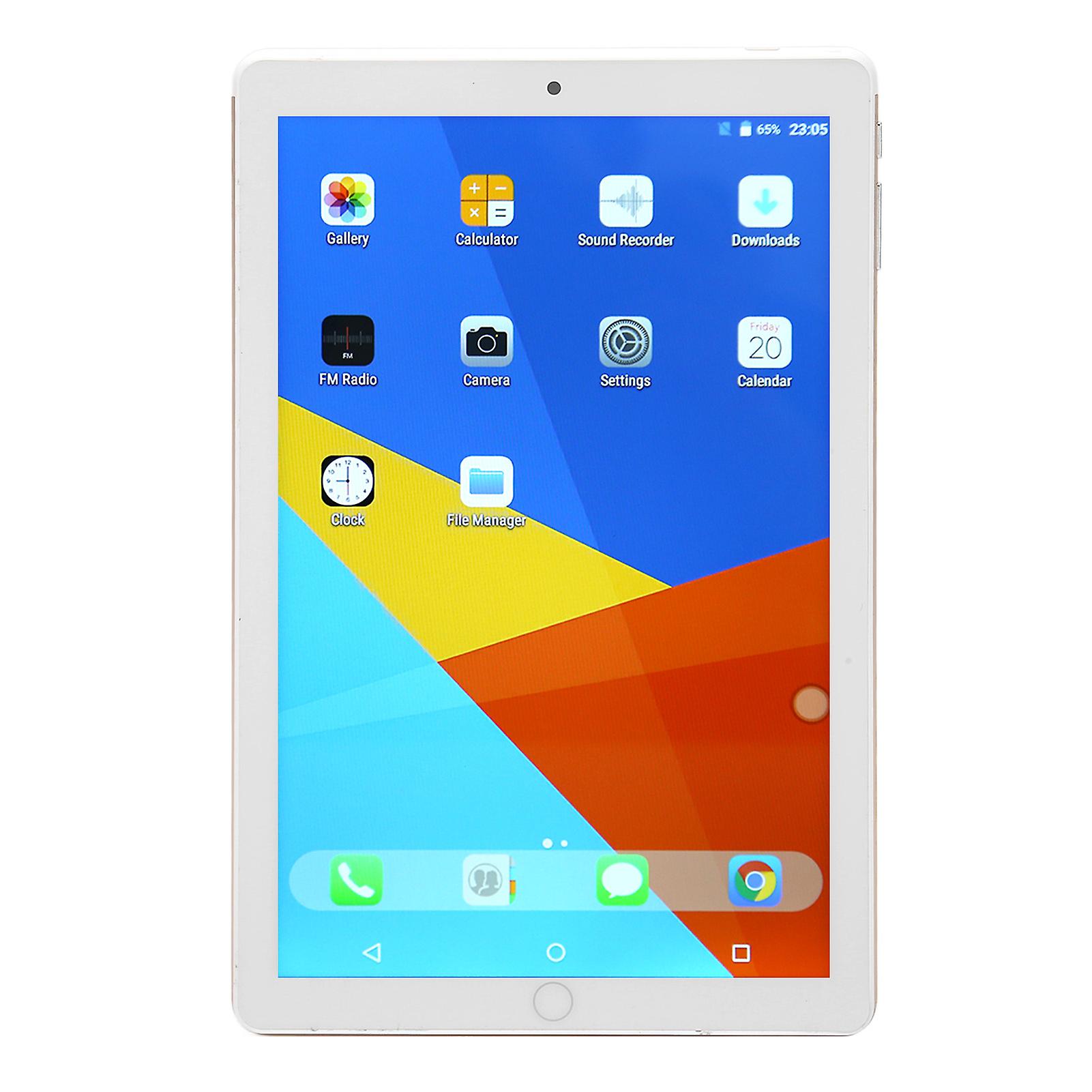10.1 Inch Tablet for Android 10.1 4G 64G Quad Core 1280x800 Resolution Support Dual SIM Dual Standby 3G Calling Tablet 100‑240V