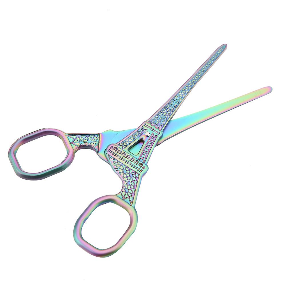 DIY Eiffel Tower Shape Sewing Scissors for Art Crafts Dresser Embroidery Tool (Multicolor)