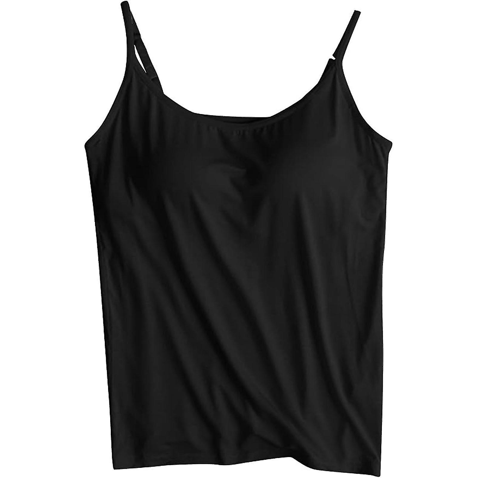 Kadınlar Tank Ile Dahili Sütyen Ayarlanabilir Spagetti Askı Tank Top Hediye Noel Doğum Günü Yeni Yıl Için