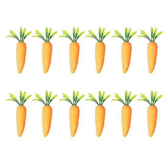 12Pcs Simulated Carrot Vibrant Color Mini Artificial Carrot Photography Props for Easter Home Decorations
