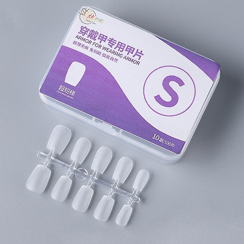 10pairs Of 100pcs/Box False Nails Tip Ultra-short Ladder S