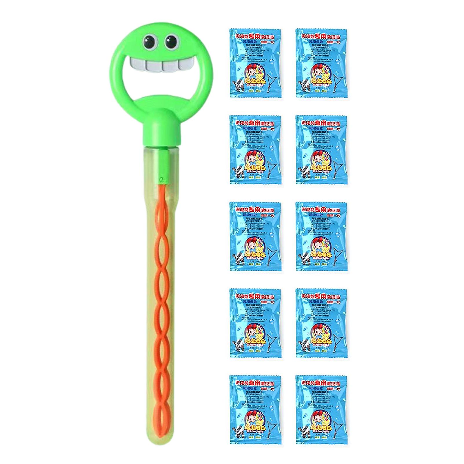 32 Hole Smilings Face Bubble Stick with Refills Manual Cartoon Bubble Toy for Child