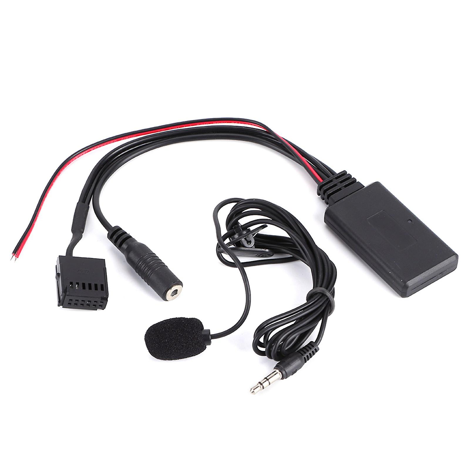 Car Bluetooth AUX-IN Cable Adapter with Microphone Handsfree Calling for Ford Focus 6000CD Audio System Compatible