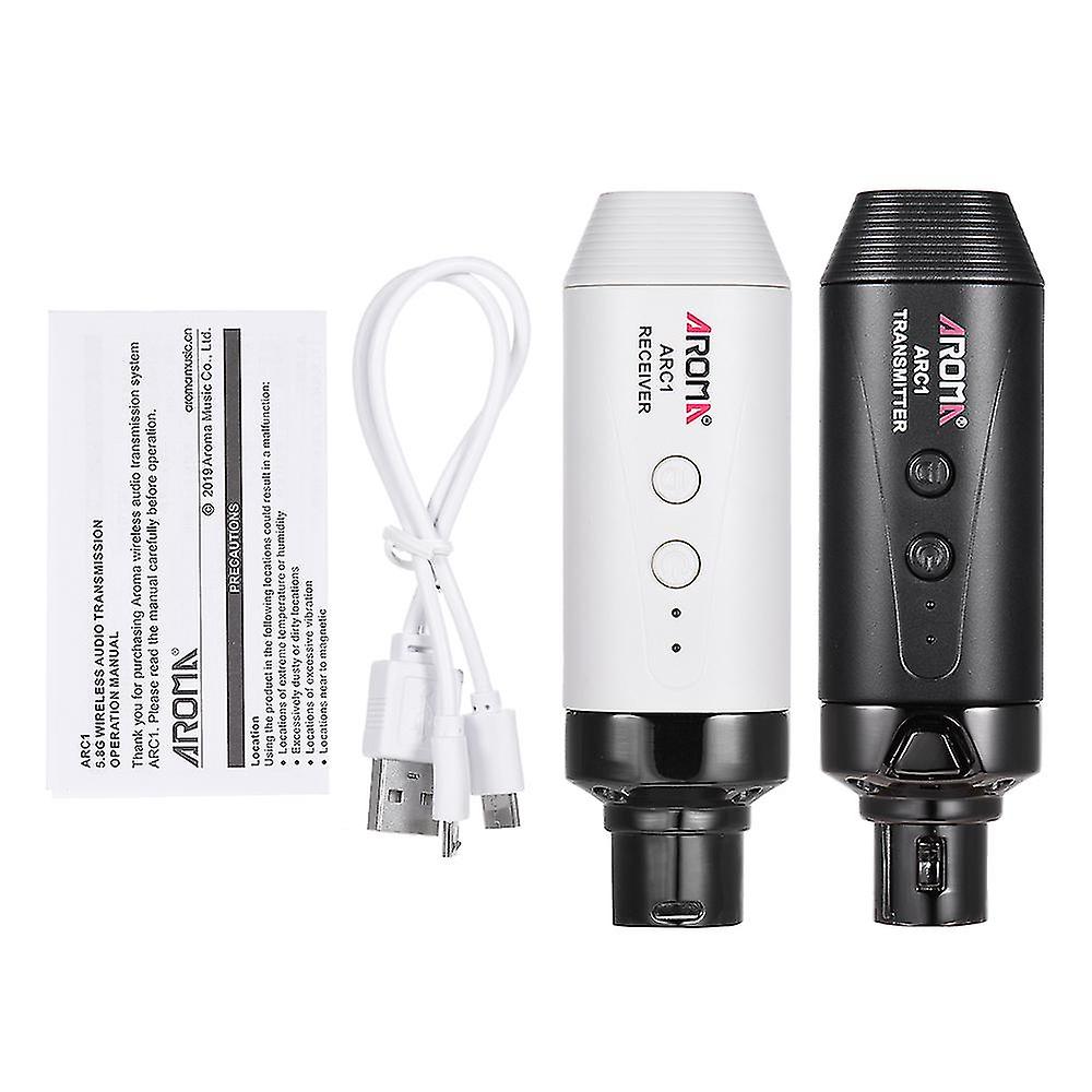 Aroma Arc1 Microphone Wireless Transmission Receiver System 4 Channels Max. 35m Effective Range Xlr