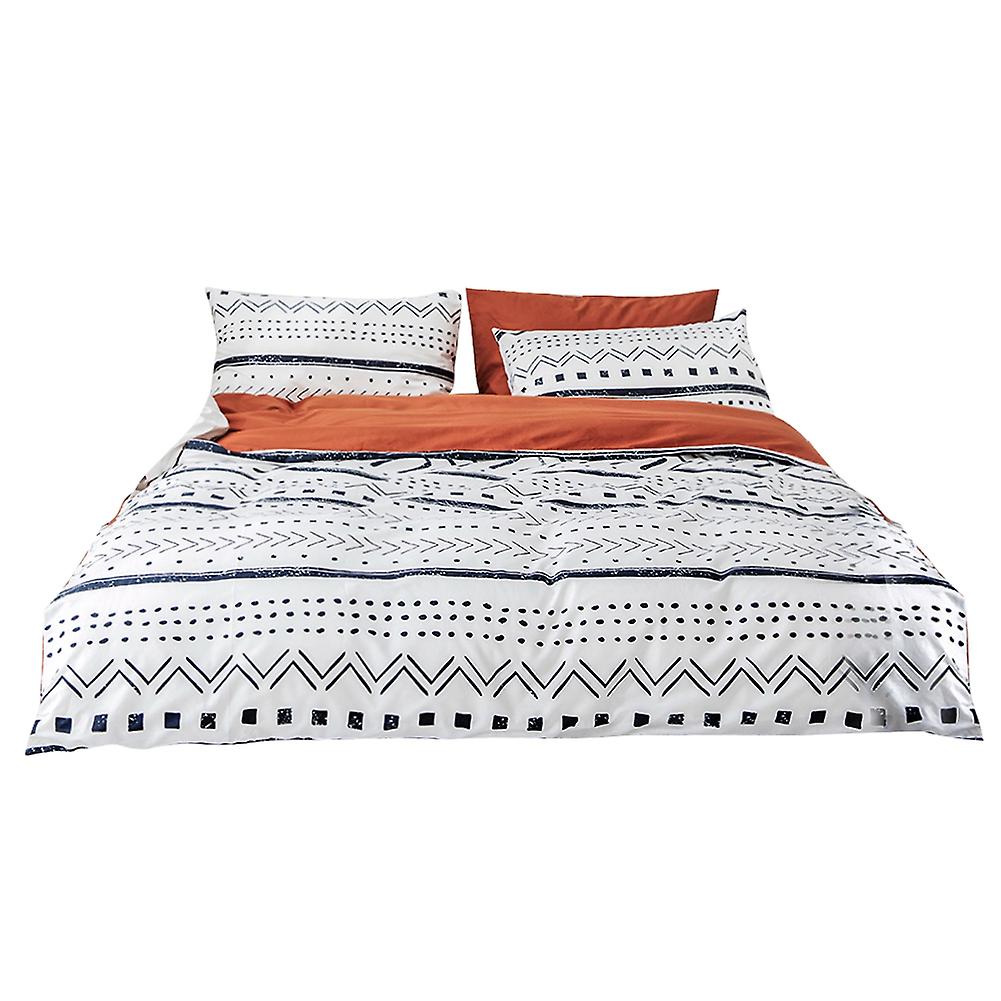 Simple Stylish Cotton Quilt Cover with Pillowcase Home Bedroom Bedding Set (Twin Size)