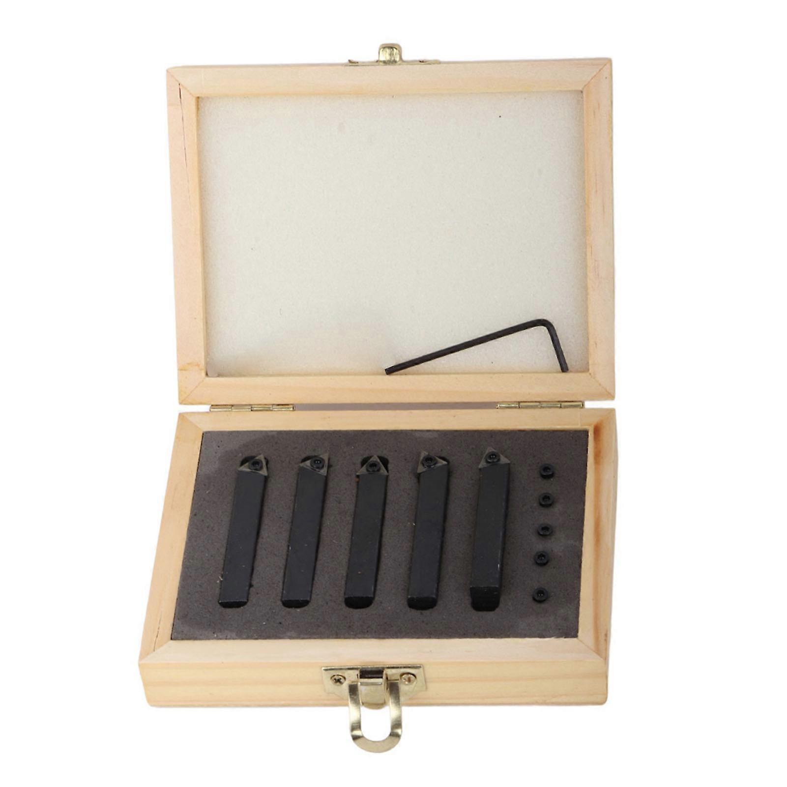 5pcs Carbide Turning Tool Indexable Set 5/16inch For Surfacecutting / Boring / Chamfering