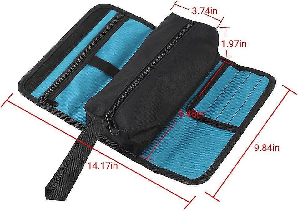 Tool Pouch, Foldable Professional Electrician Tool Storage Rack Roll Bag