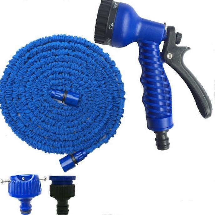 Expandable Flexible Garden Hose, 50FT Durable Water Hose with 8 Function Spray Nozzle and Triple Layer Latex Core, Leakproof Lightweight Water Pipe fo