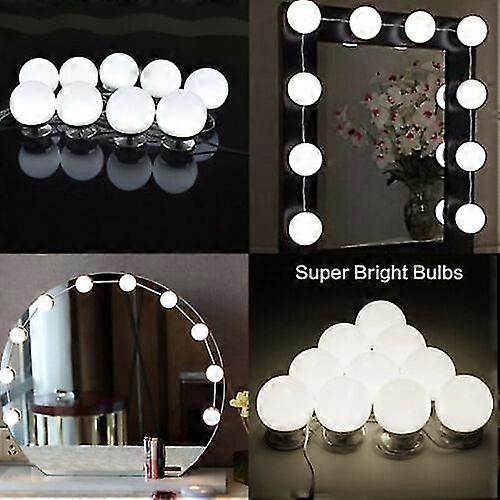 10 Led Dimmable Mirror Light Dressing Table Lighting Makeup Light Pink