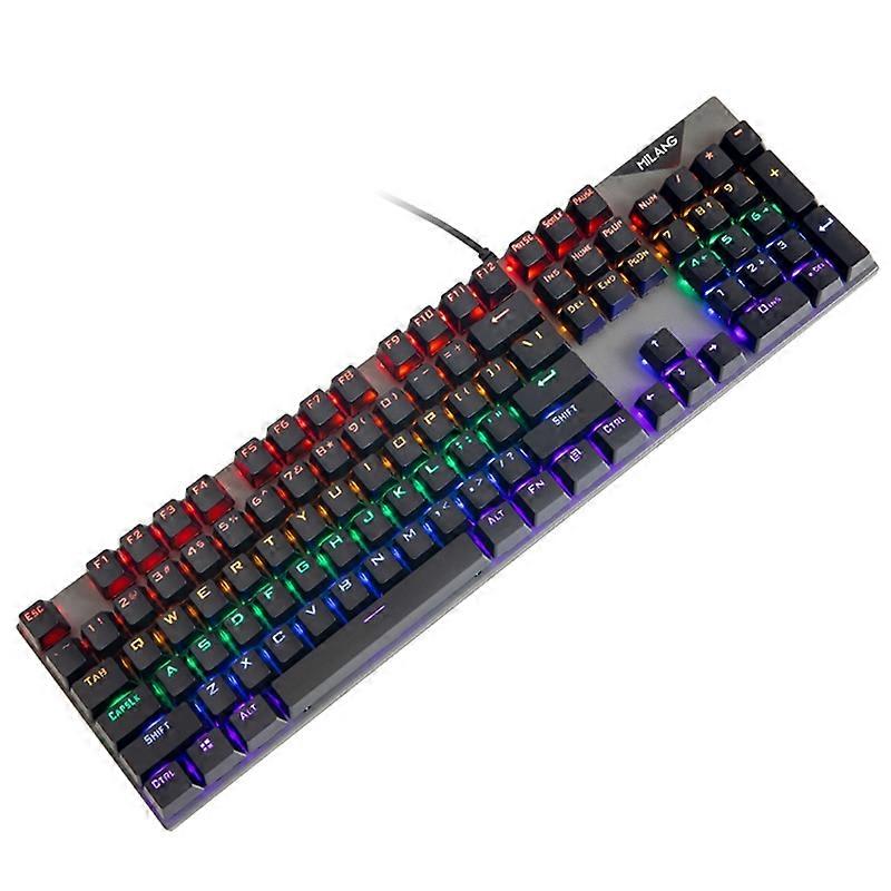 Creative 104 Keys Mechanical Gaming Keyboard Green Axis Metal Luminous Keyboard