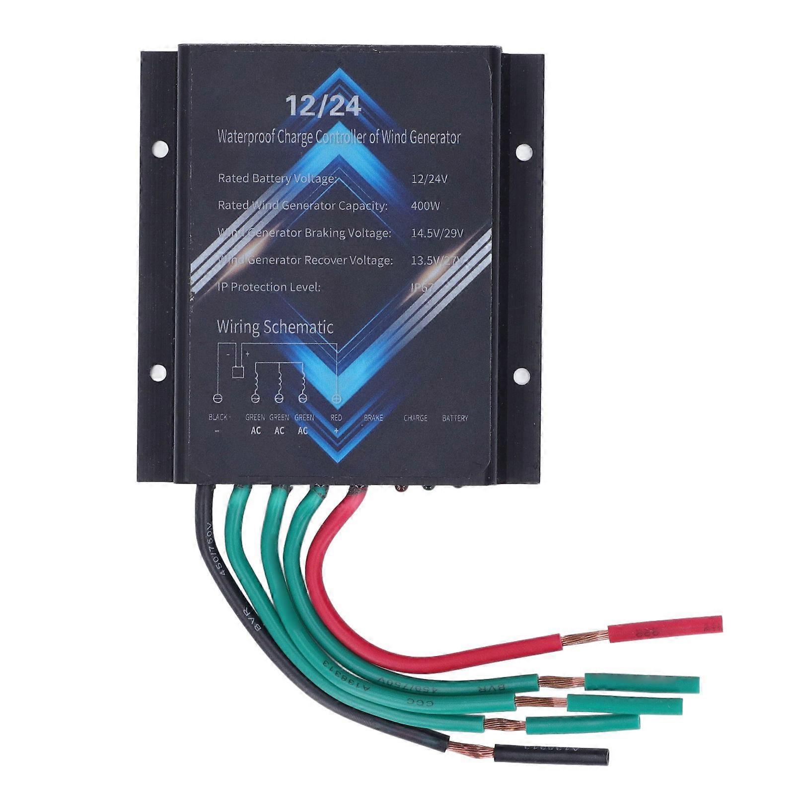 Wind Generator Controller Aluminum Alloy Waterproof Wind Turbine Controller 400W 12V 24V