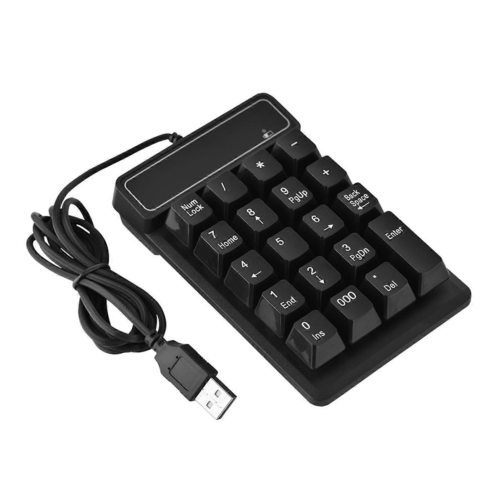 1.5M / 5FT USB Wired 19 Keys Numeric Keypad Number Pad for Windows Laptop Desktop PC