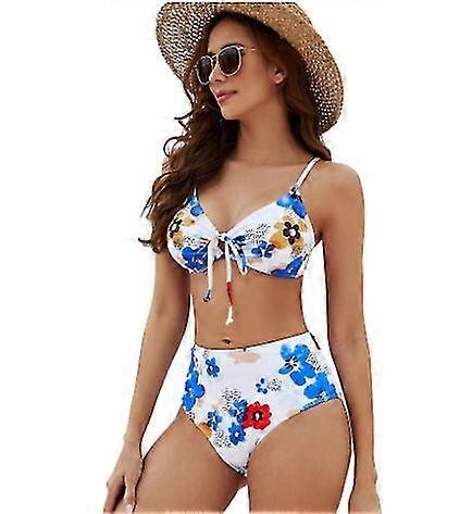 2023 High Quality Split Swimsuit For Ladies Ins Fashion Summer Seaside Printed Backless Bikini Swimwear For Women