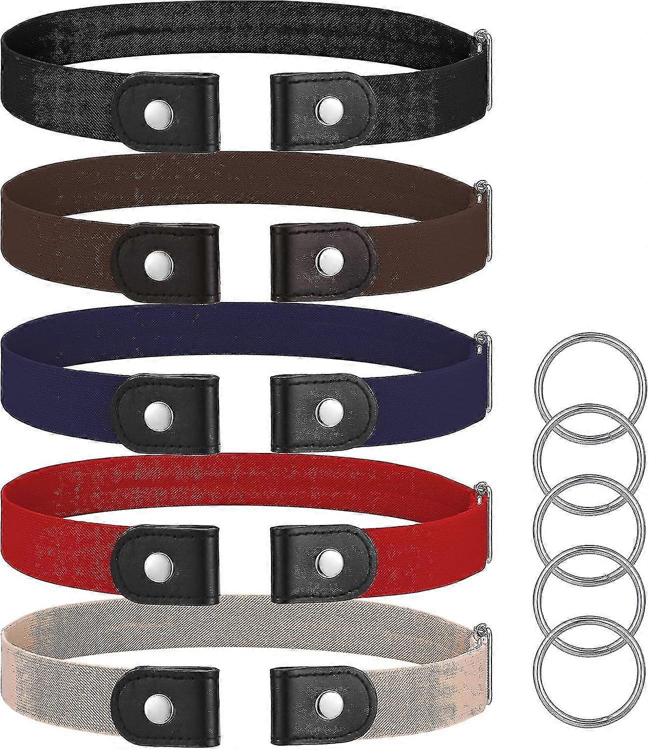 Pack Of 5 Belt Without Buckle - Invisible Stretch Elastic Belt (25152cm)