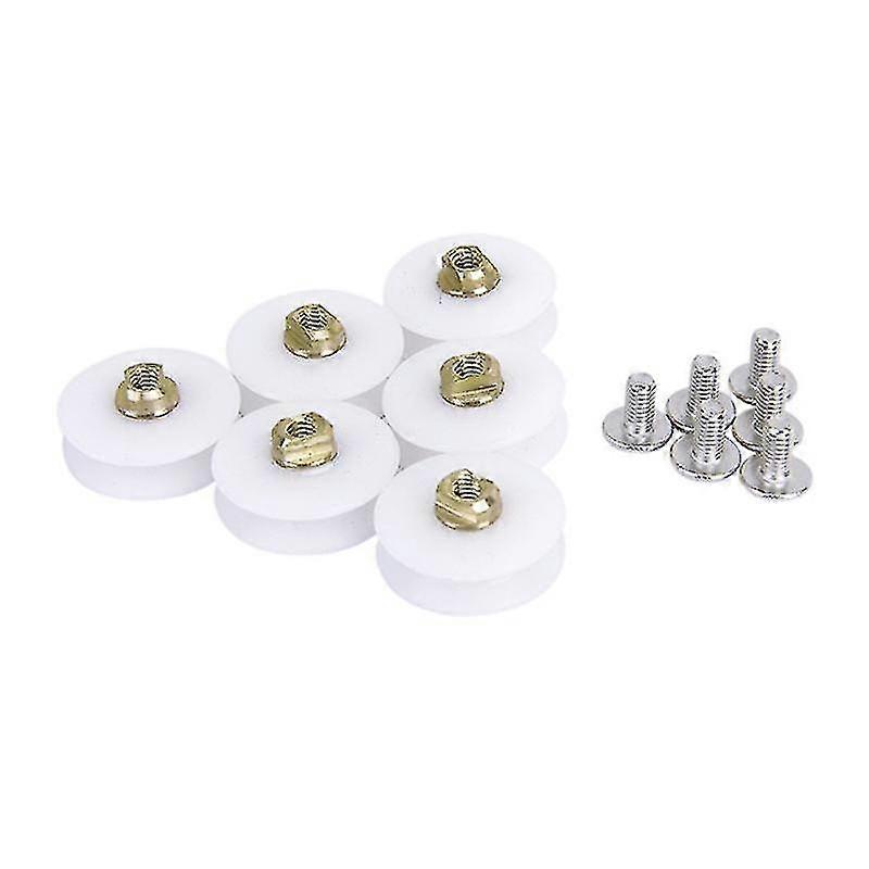 6pcs Replacement Bathroom Shower Door Rollers Runner Wheels 22.5mm Wheel Diameter