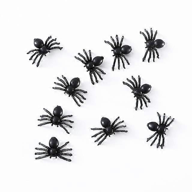 60/90/120pcs Realistic Plastic Spiders 3 Sizes Small Spider Toys Black Mini Fake Spiders Prank Props Halloween Party Decorations