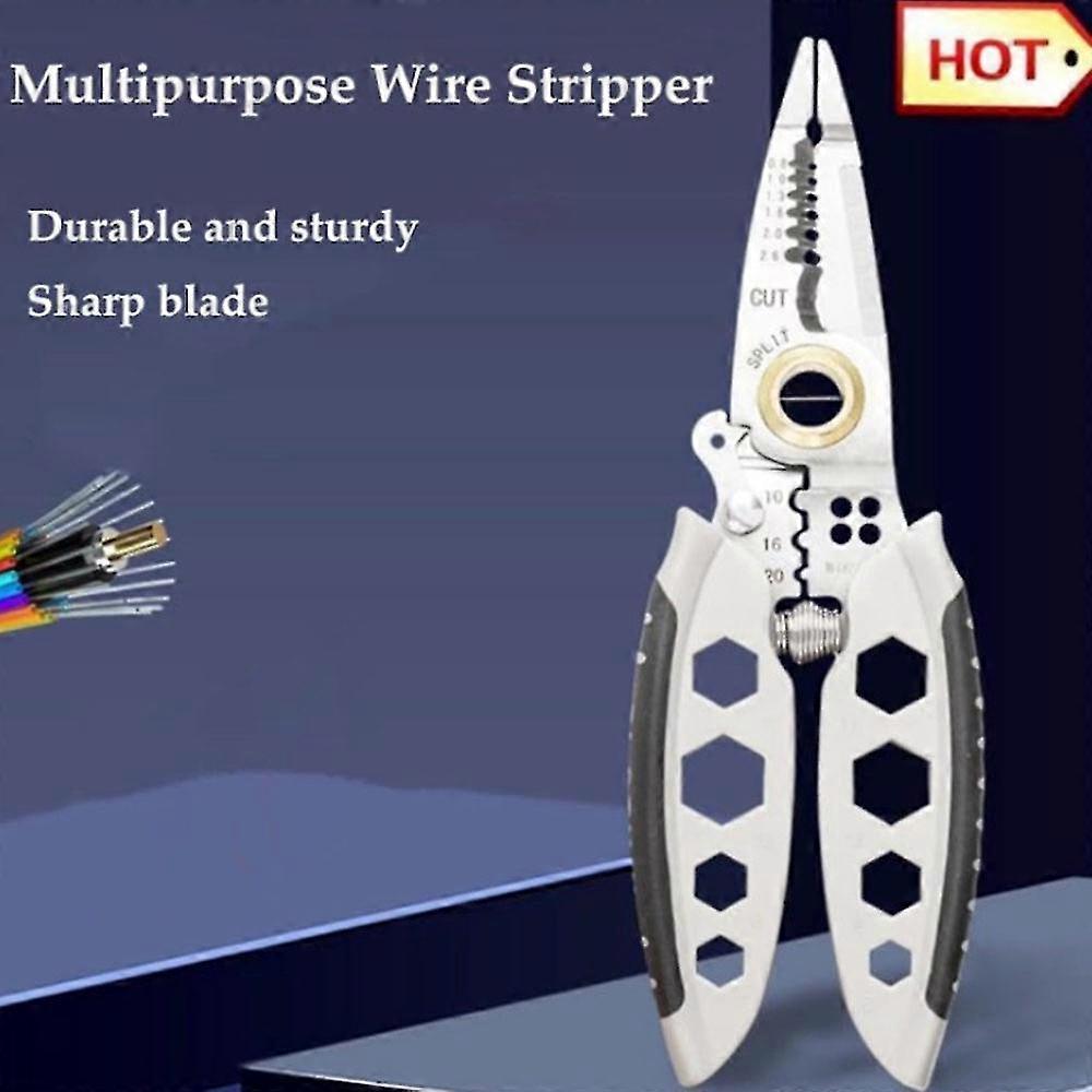7-inch Multipurpose Wire Stripper - Professional Tool Gift Electrician Crimpe Pliers For Wire Stripping Cable Cutters Hand Tool
