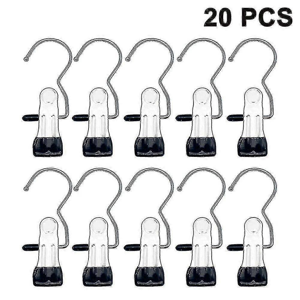 20 Pieces Clamp Hooks Boot Hanger Trouser Hangers Clothes Hanger Tw