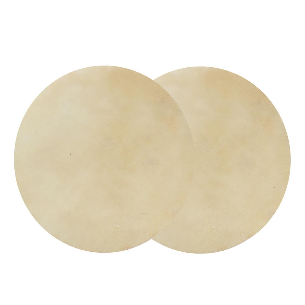 2pcs Drum Head Sheepskin Consistent Clear Sound for African Bongo Drum (11.4in)
