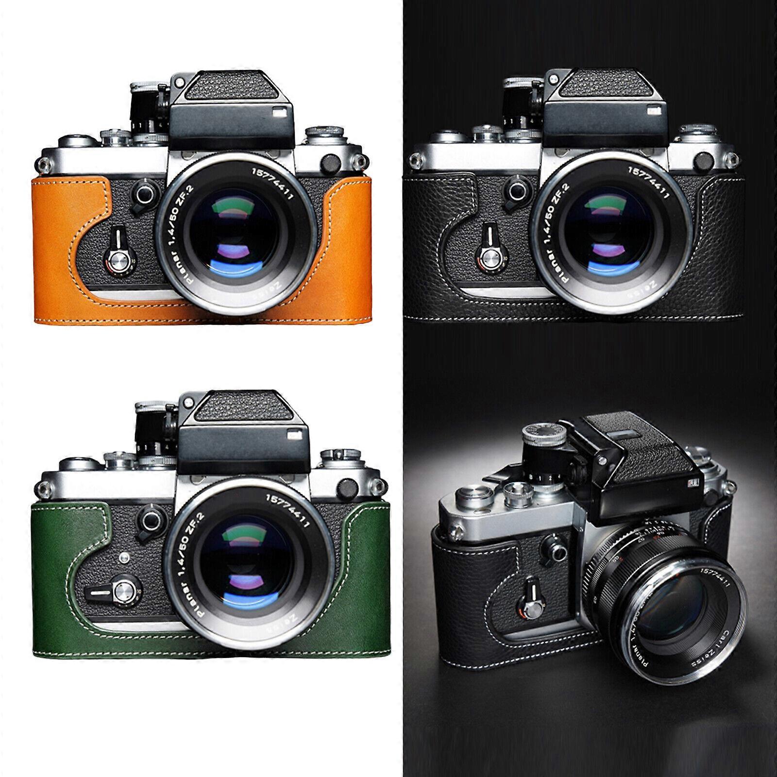 Retro-Echtleder-Halbkamera-Koffer-Taschenabdeckung für Nikon F2 F2A F2AS 2fGp fq