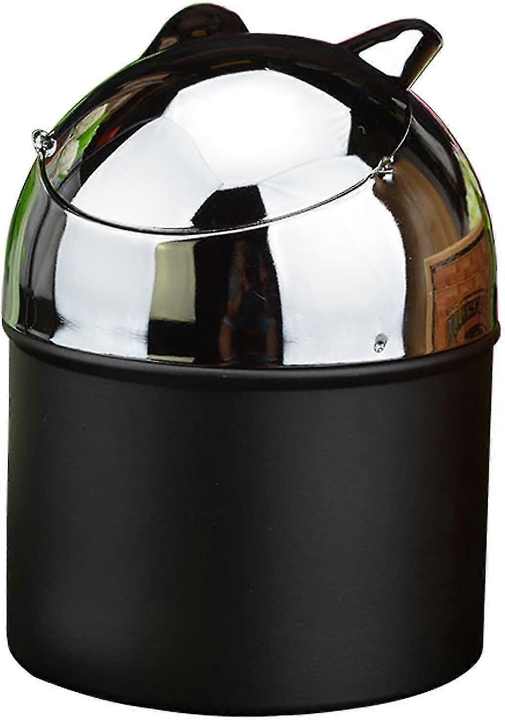 Cendriers à cigarettes avec couvercle, cendrier caché en métal (noir)