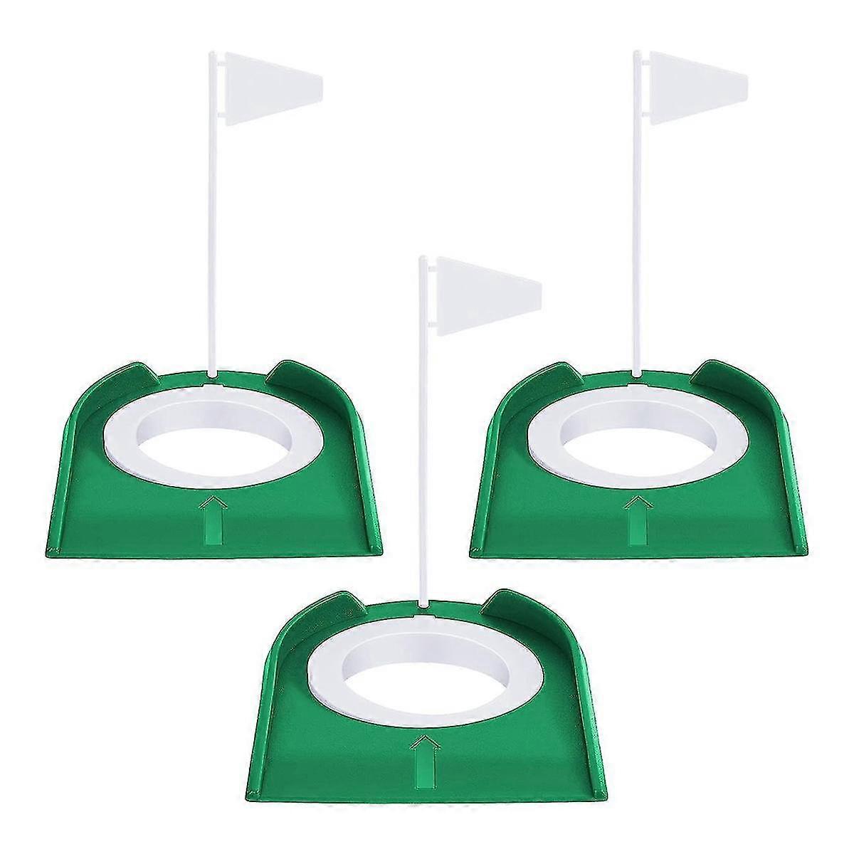 3 Pcs Golf Putting Cup Golf Hole Training Aids Golf Accessories Golf Training Putters With Plastic