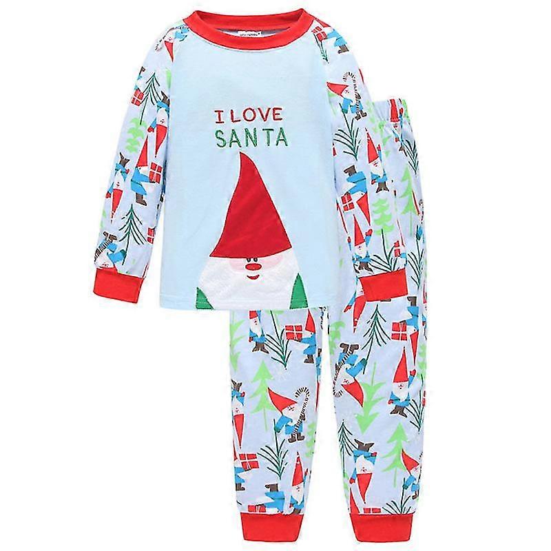 Aikuisten lasten jouluperhe matching raidallinen joulu pyjama asetettu yöasut Pjs-yöasut
