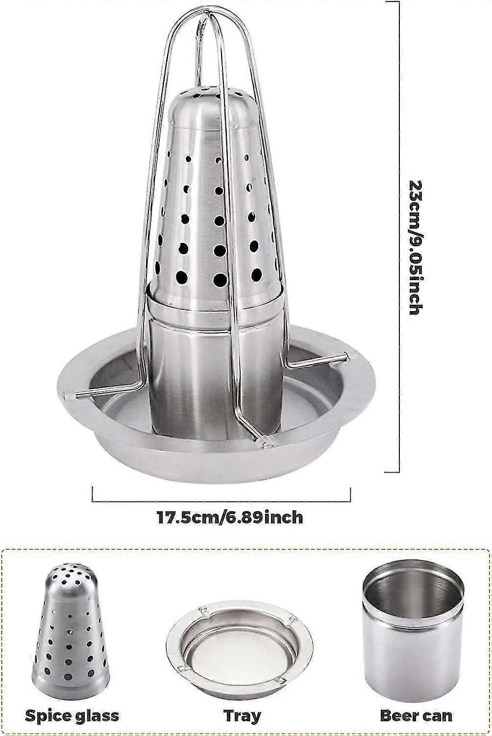 Stainless Steel Beer Can Chicken Rack Walmart Grill Rack P&P CHEF