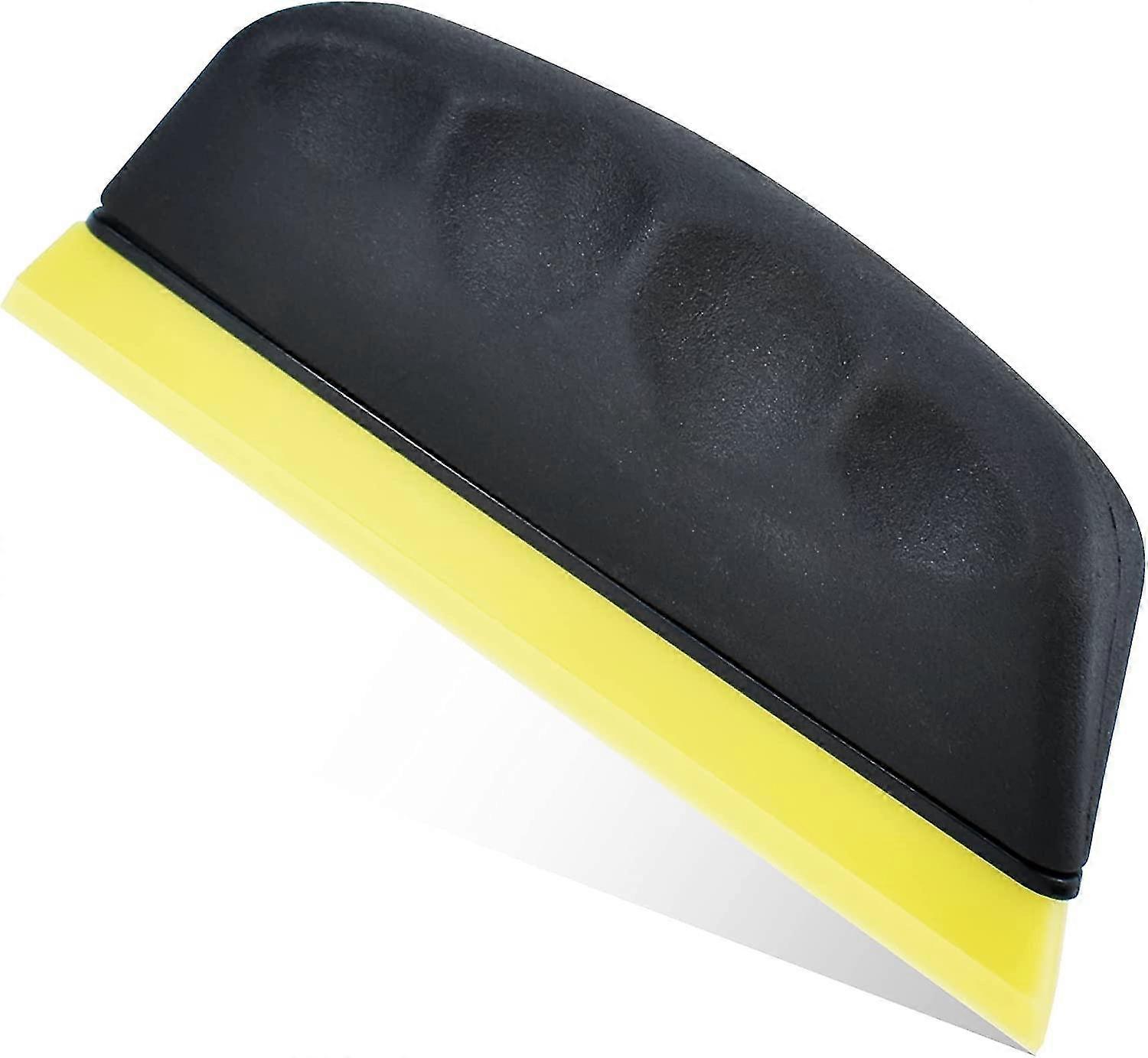 Window Staining Tool, Handy Rubber Staining Scraper, Soft Blade Vinyl Wrap Scraper, With Non-slip Handle, For Window Staining, Home Cleaning (yellow)