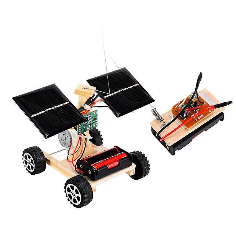 DIY Solar Remote Control Racing Car Model Science Experiment Kids Assembly Toy KAESI