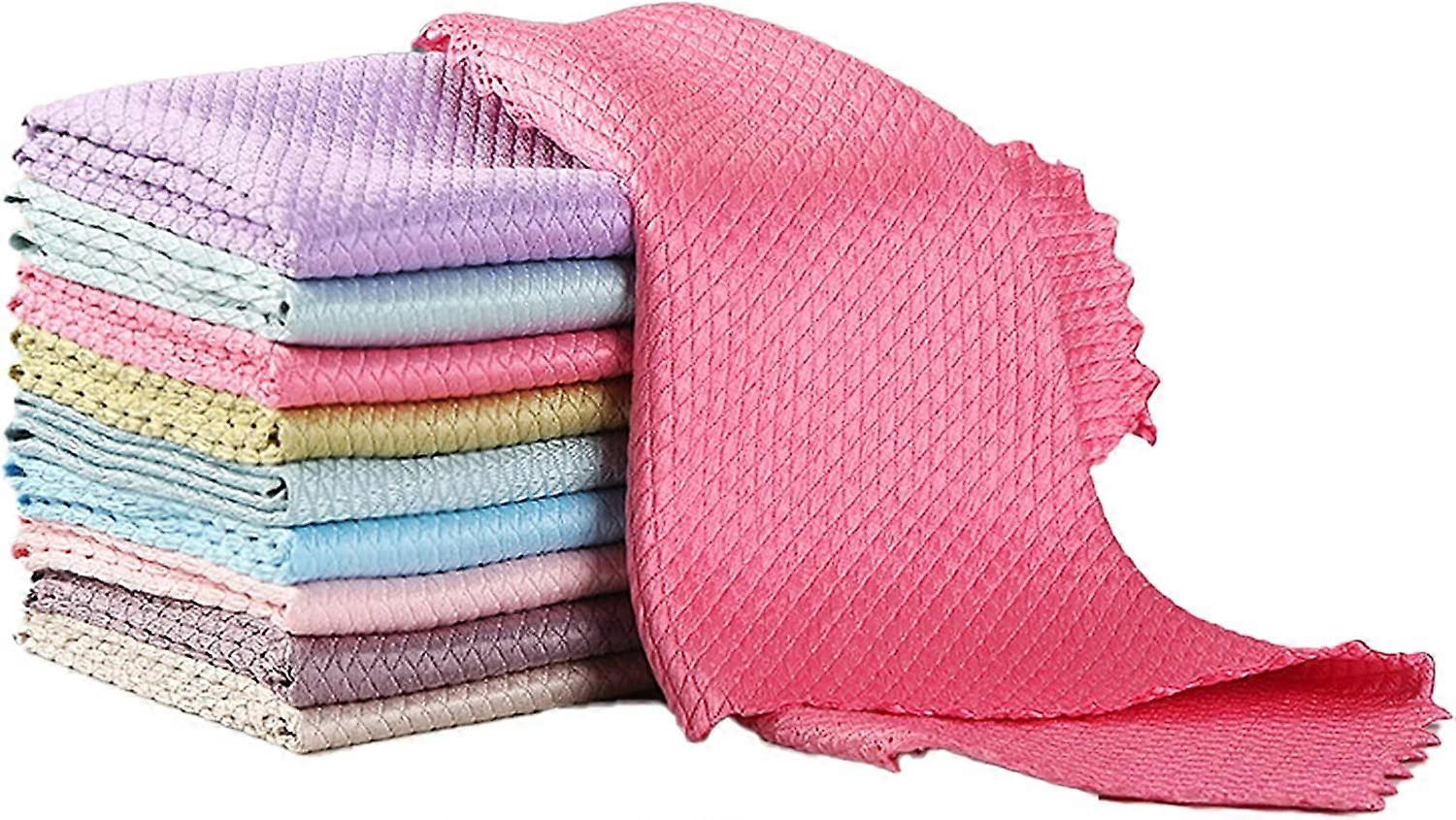10 Pack Multi-Purpose Microfiber Cloths,30 x 40 cm