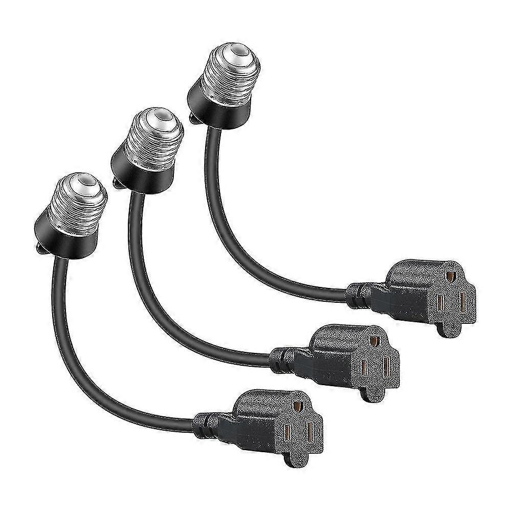 Light Bulb Outlet Socket Adapter, E26/e27 Light Socket To Plug Adapter Convert 3 2 Cord,compatible Garage-dt