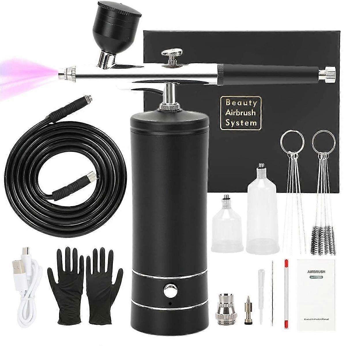 Upgraded Airbrush Set With Air Compressor Cordless Automatic Airbrush Set Handheld Rechargeable Airbrush For Makeup B