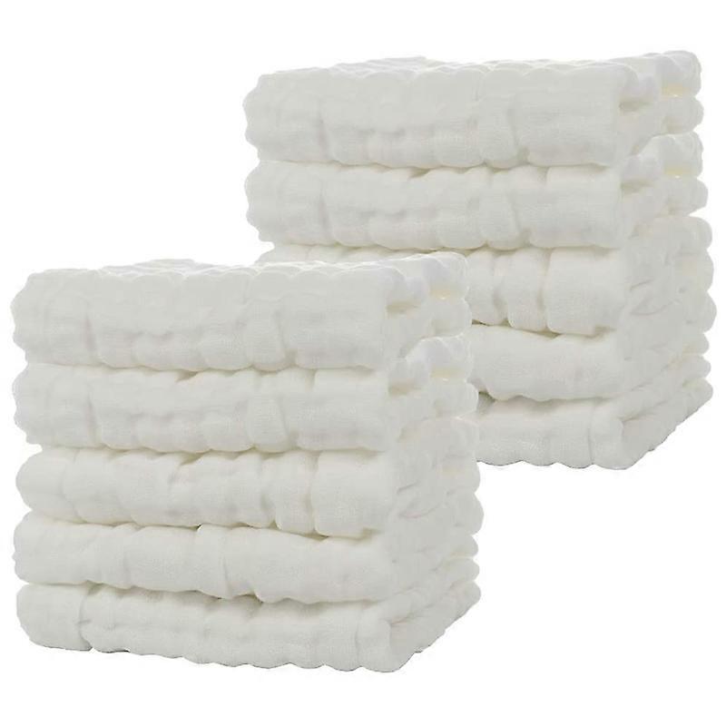 Baby Muslin Bath Towels, 10 Pack Of Reusable Soft Absorbent Cotton Baby Face Towel, for Baby's Deli