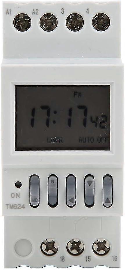 XHX TM624 Digital Timer Power Switch 220V Timer DIN Rail Mount 40 Group Controlled Buzzer