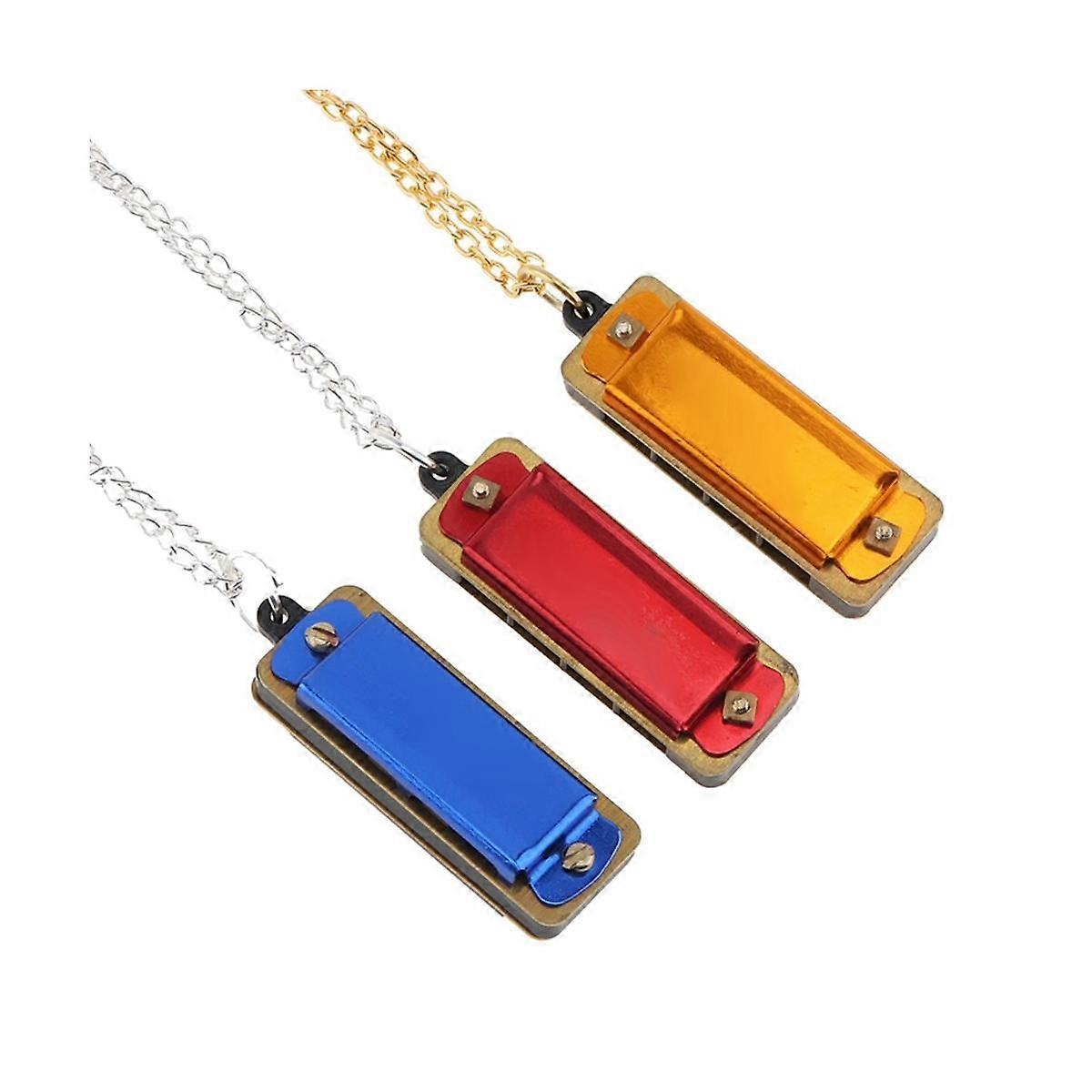3Pcs Mini Harmonica Key of C, 4 Holes 8 Tones Harmonica