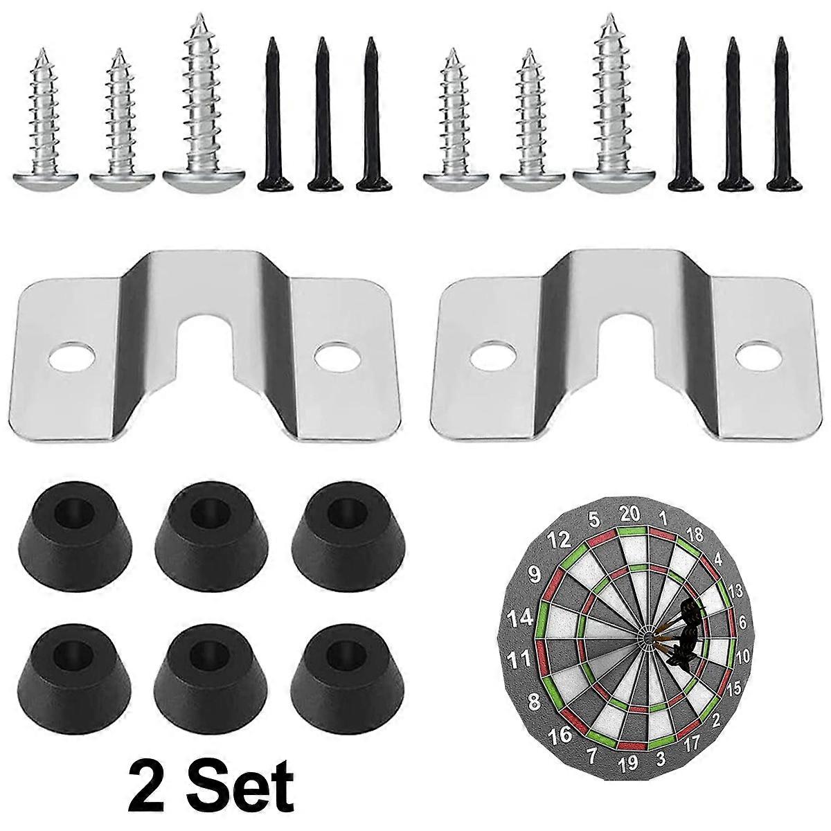 Dartboard Bracket - for hanging Dartboards - includes Screws and Stabilisers Dart Board Hanging Kit, Dartboard Holder Wall Mounting Bracket hooks for