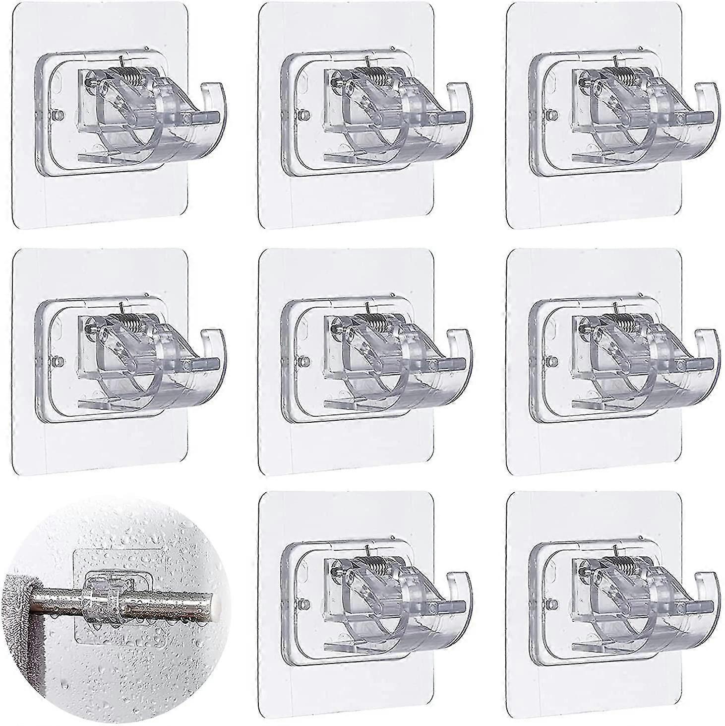 8pcs Self Adhesive Curtain Rod Bracket