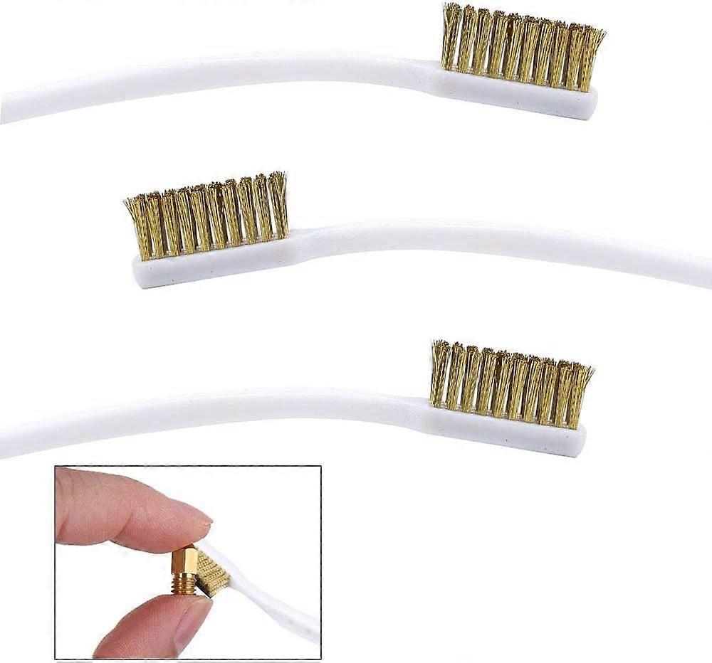 TCGG-3Pcs Wire Brushes Brass Brush Brush Mini Cleaning Brush For Removing Rust Stains And Fungus Wire Brush Against 3D Printer Welding Dust