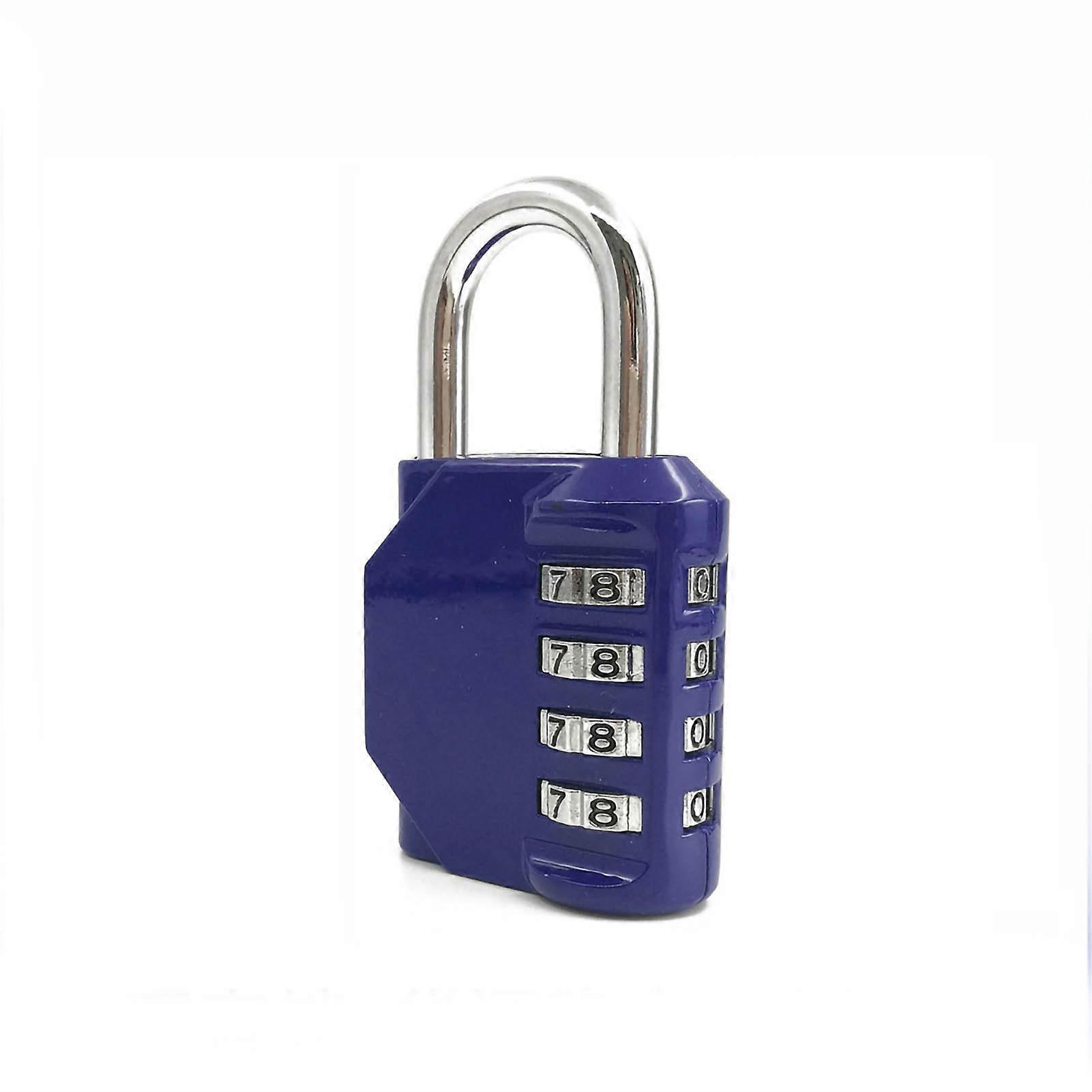 4 Dial Mechanical Combination Padlock Keyless Security Anti Theft Zinc Alloy Universal for Cabinet Tool Box