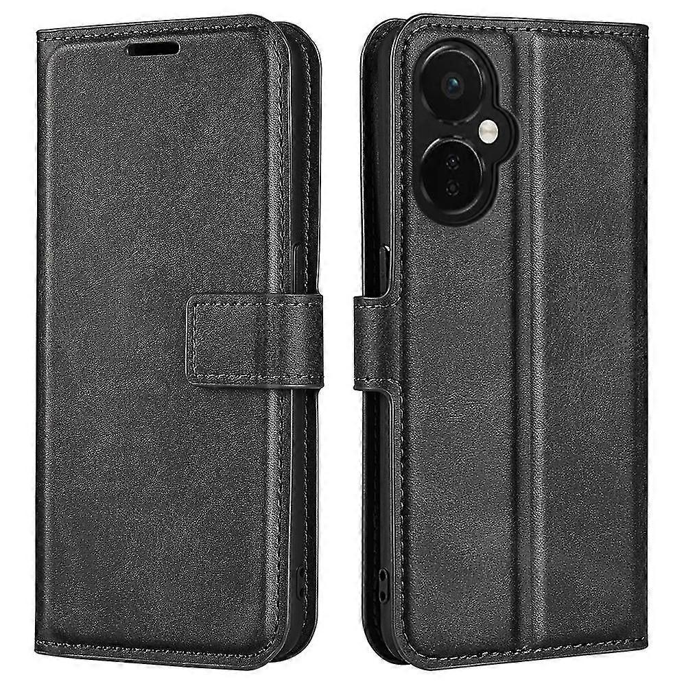 For Oneplus Nord Ce 3 5g Leather Calf Texture Stand Wallet Phone Case Square Magnetic Phone Cover