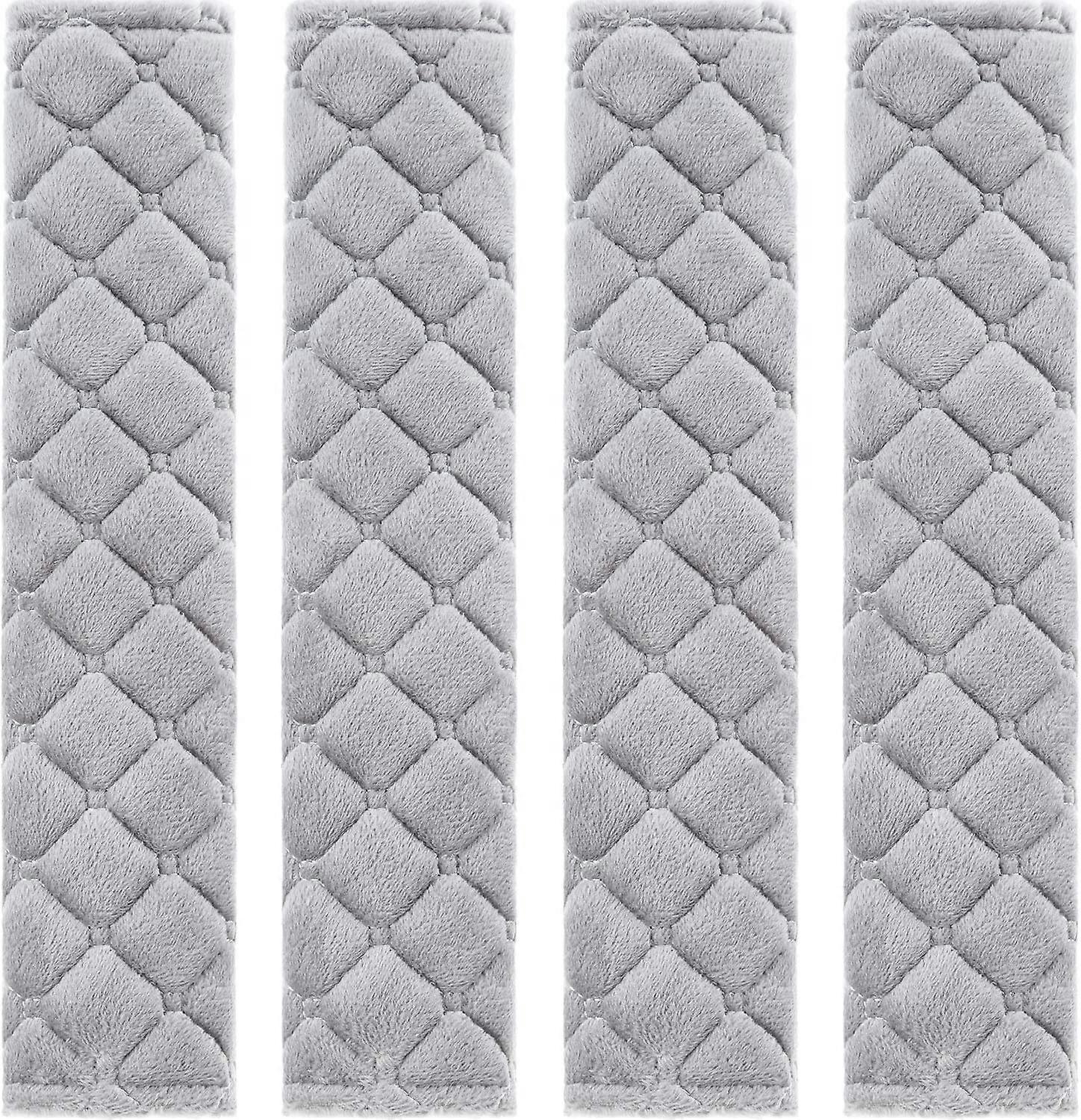 4 Pack(Gray) Car Seat Belt Pads Seatbelt Protector Soft Comfort Seat Belt Shoulder Strap Covers Harness Pads Helps Protect Your Neck and Shoulder