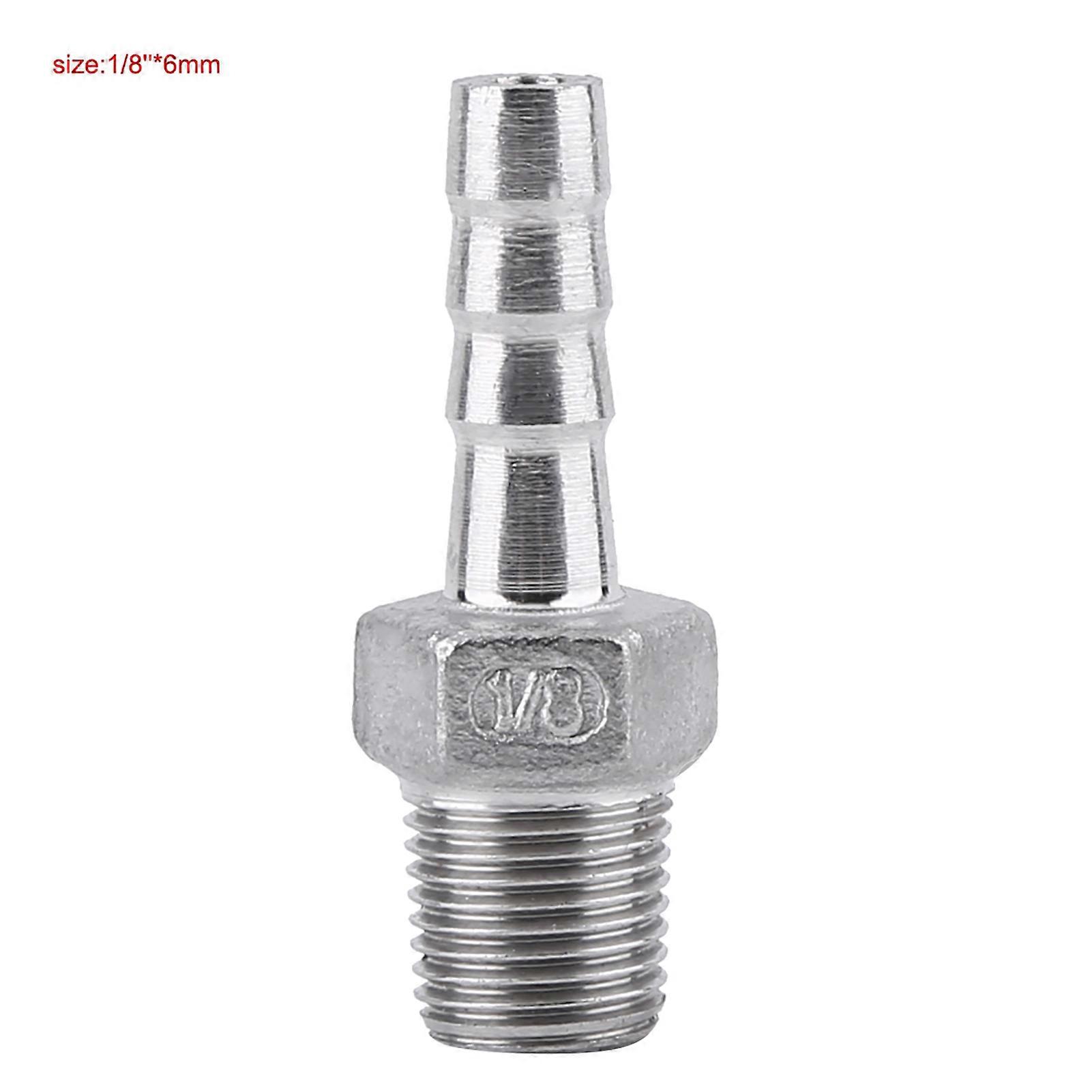 Male Thread Pipe Fitting Hose Tail Connector 1/8"