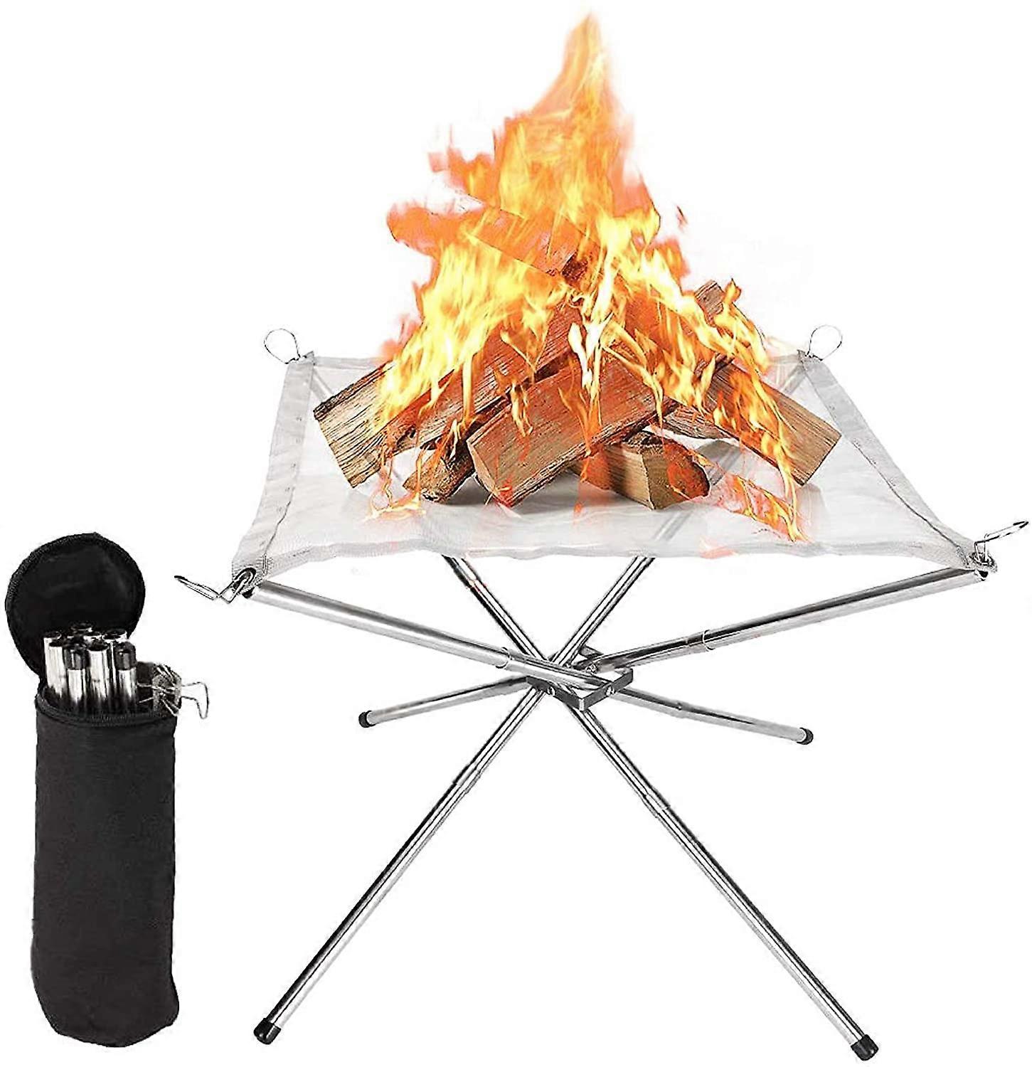 Outdoor foldable bonfire pit, used for camping and barbecue