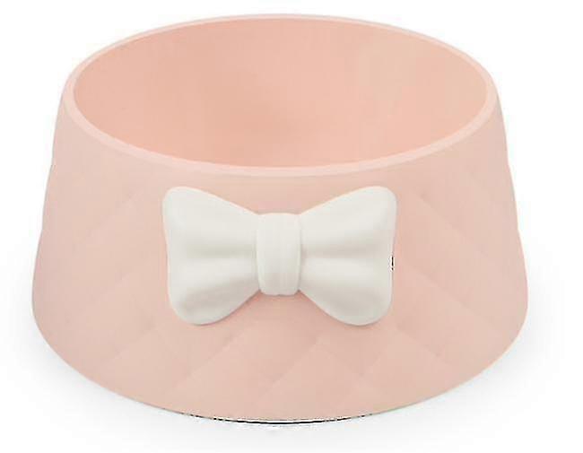 Bow Rhombus Cat Bowl(Pink)
