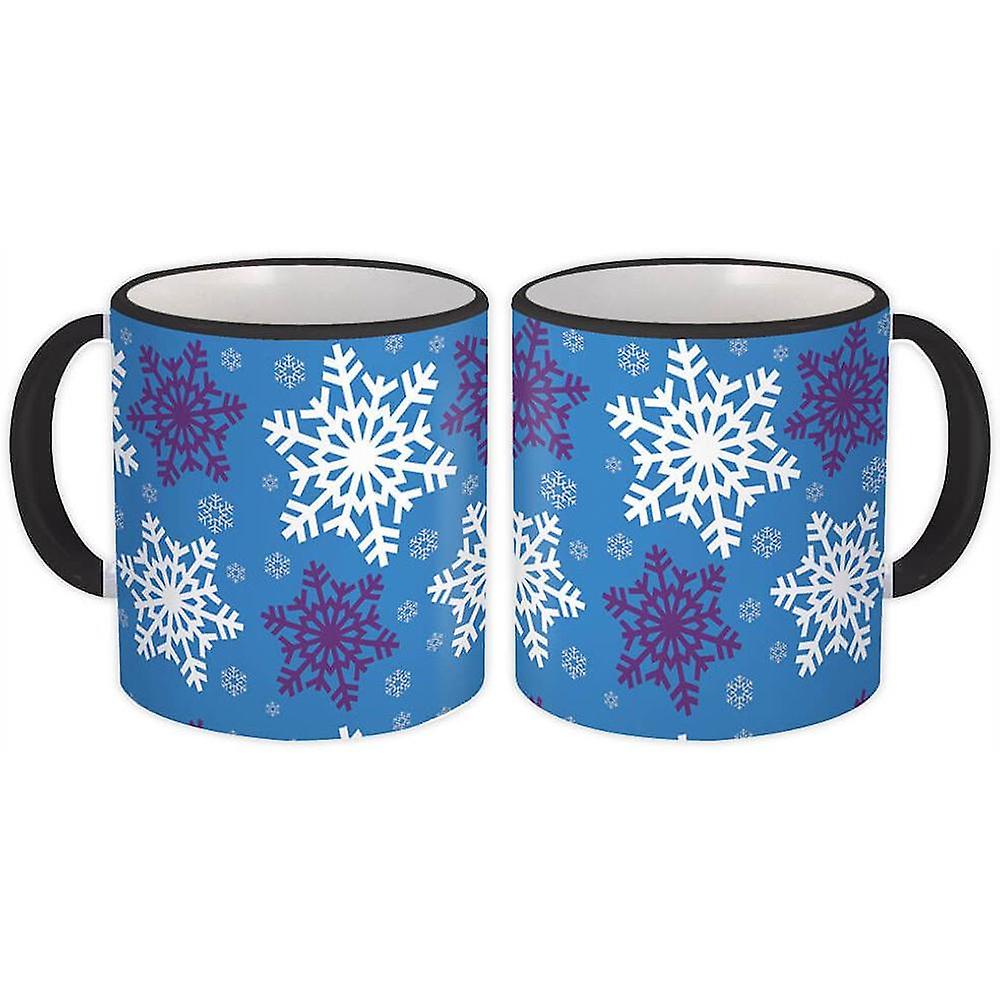 Presentmugg: Frysta snöflingor Vinter