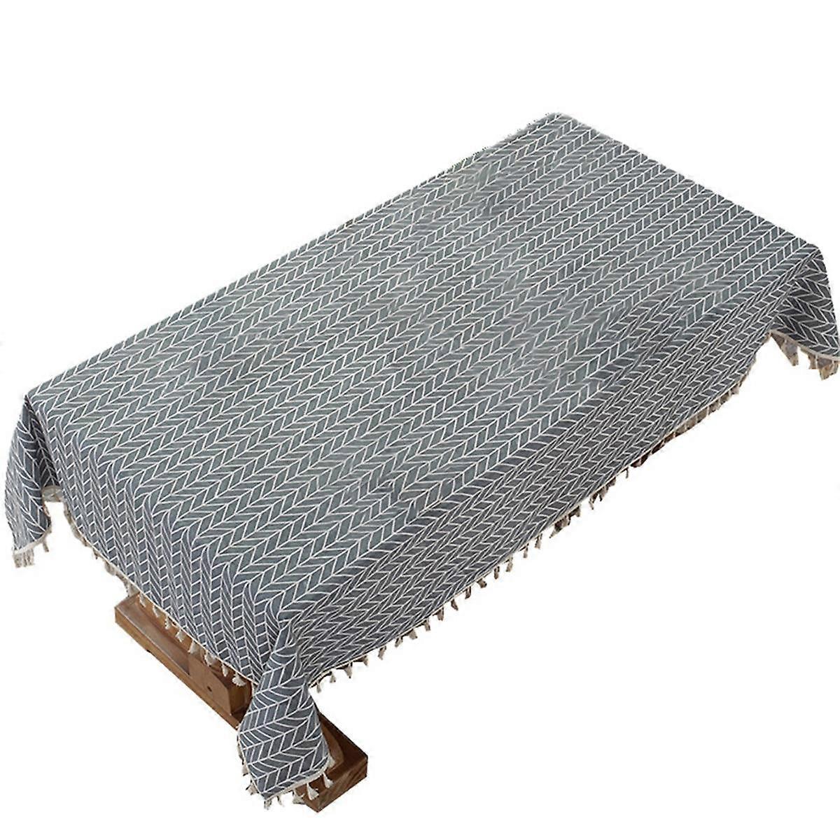 Tablecloth Pattern Cotton Linen Dust-Proof Table Cloth Cover for Kitchen Dinning Tabletop Linen Decor,100x140cm